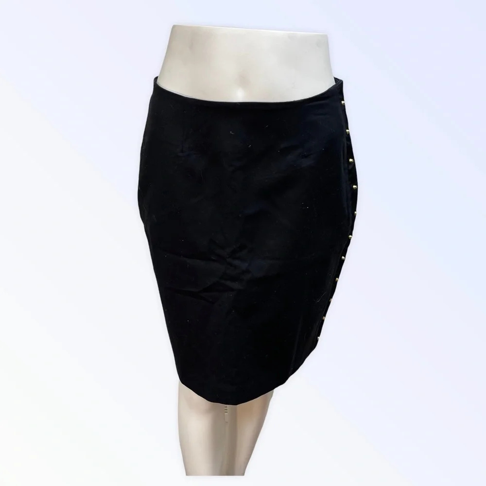 WORTHINGTON Black Pencil‎ Skirt with Studs